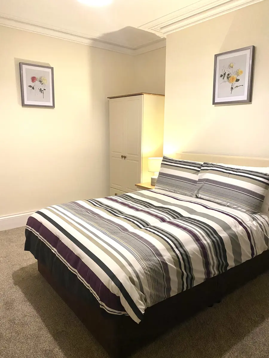Double bed in the Studio Apartment